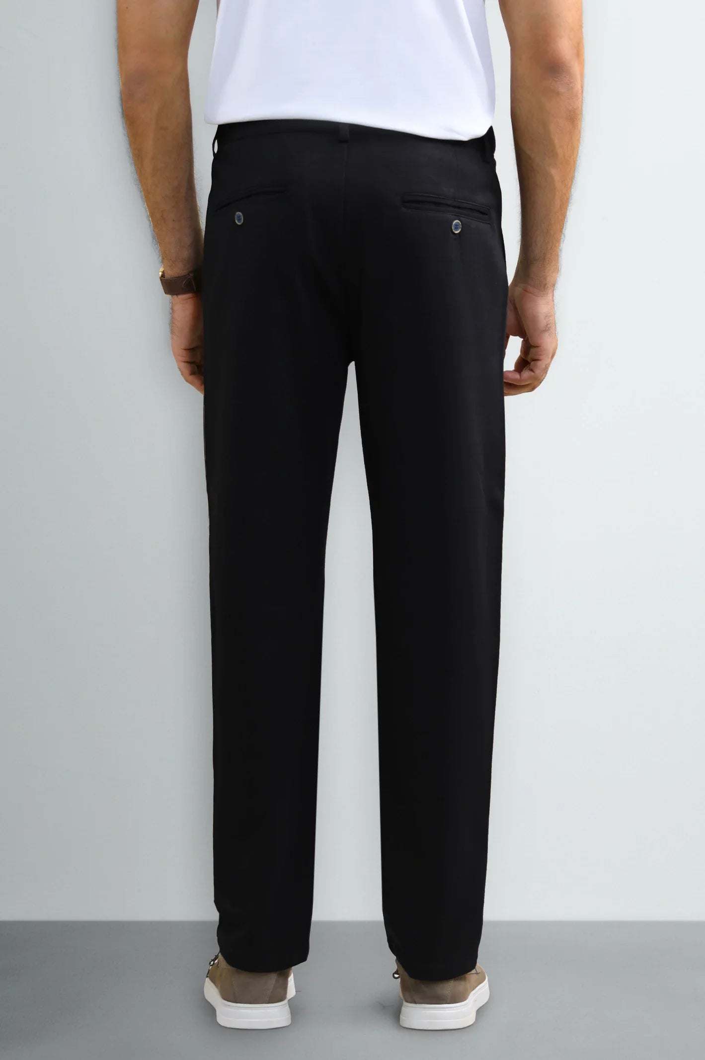 Black Smart Fit Casual Trouser