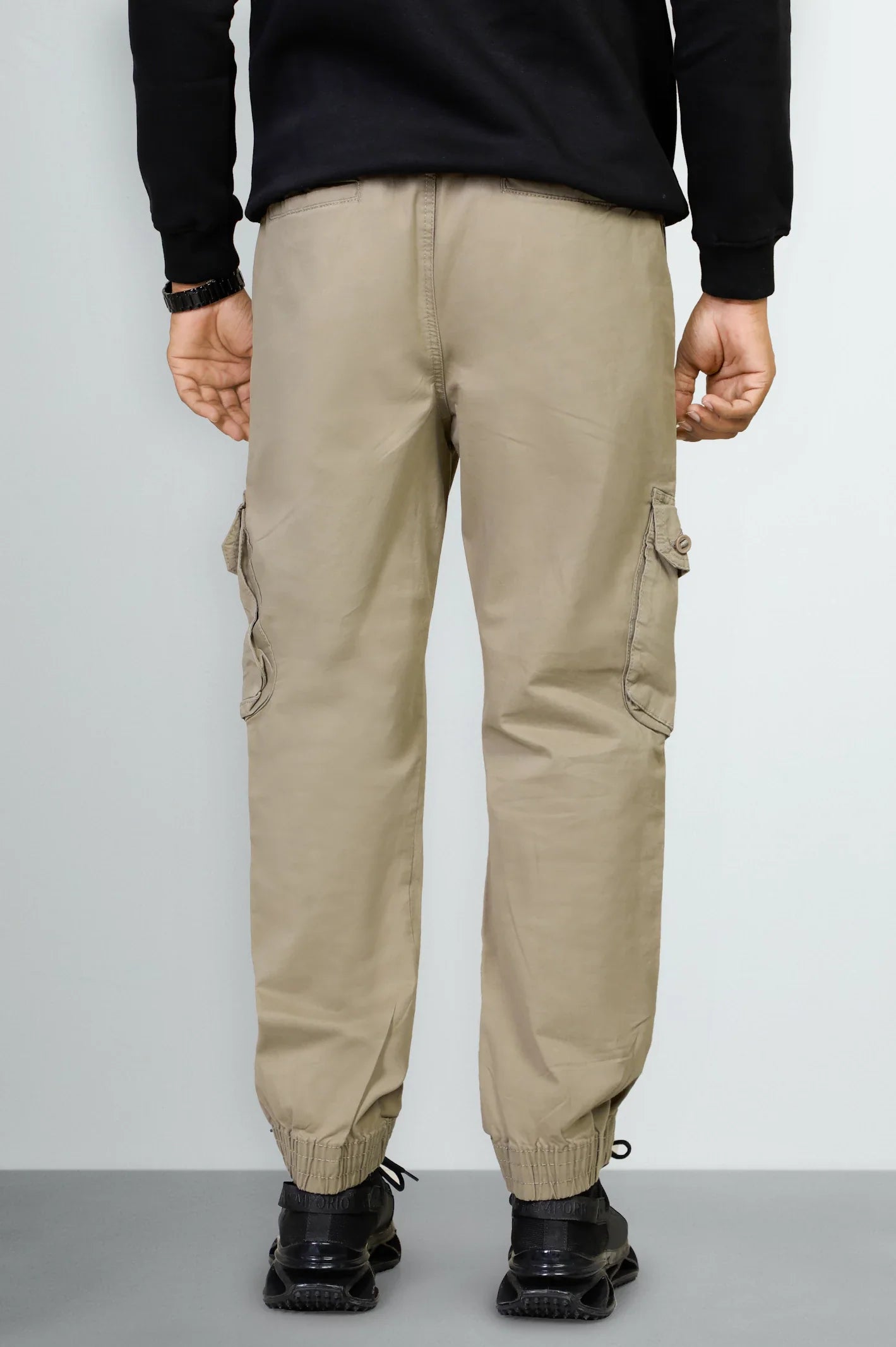 Beige Smart Fit Cargo Pants