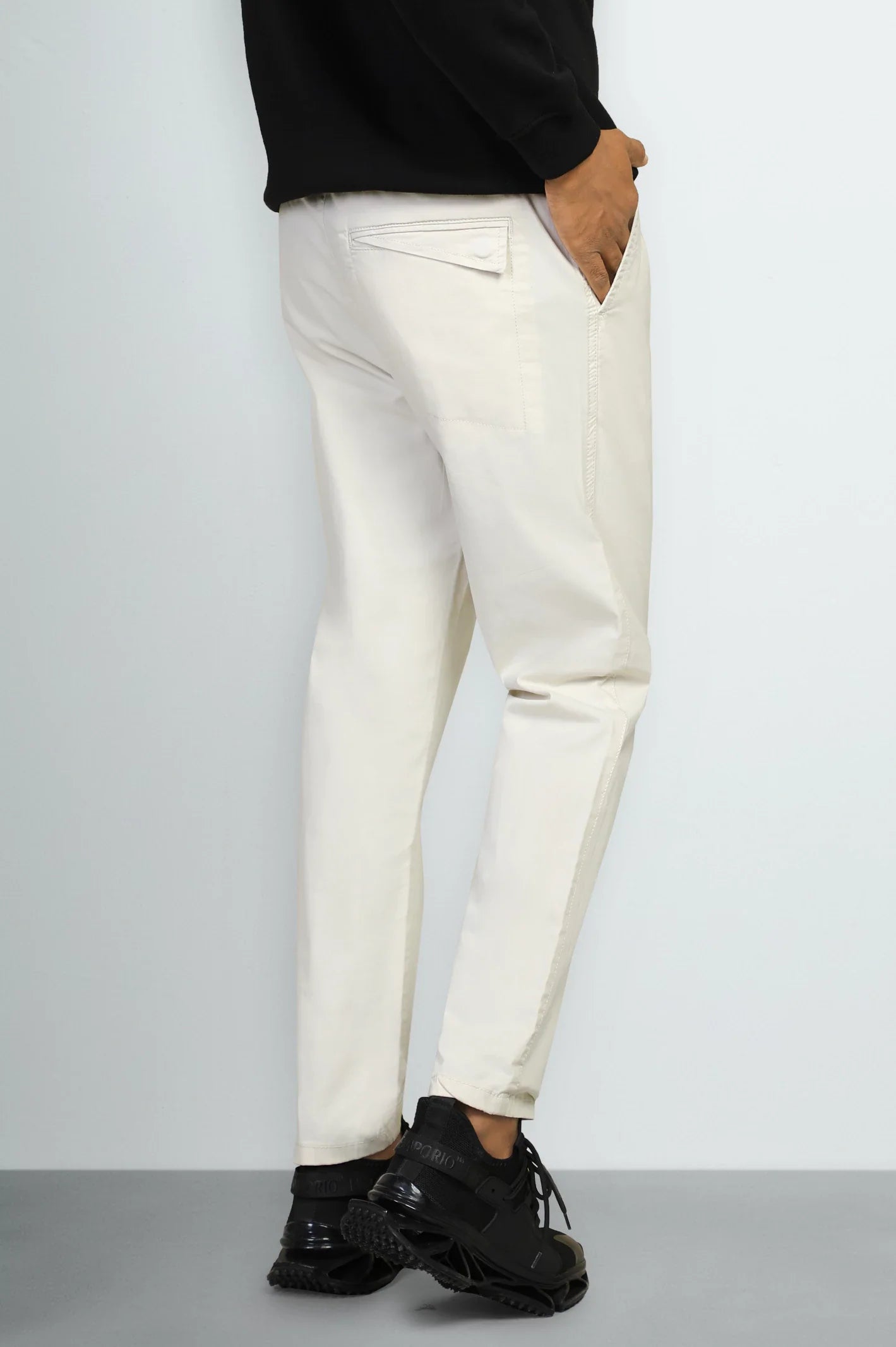 Off White Smart Fit Cotton Pants