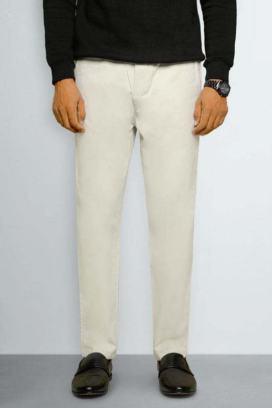 Light Grey Smart Fit Cotton Pants