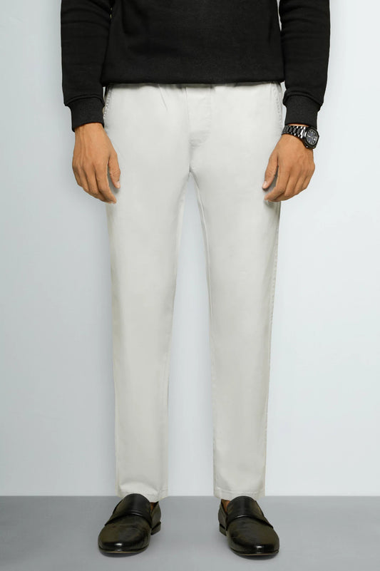 Light Grey Smart Fit Cotton Pants