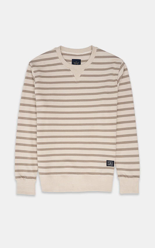 STRIPED SWEATSHIRT ACRO KHAKI