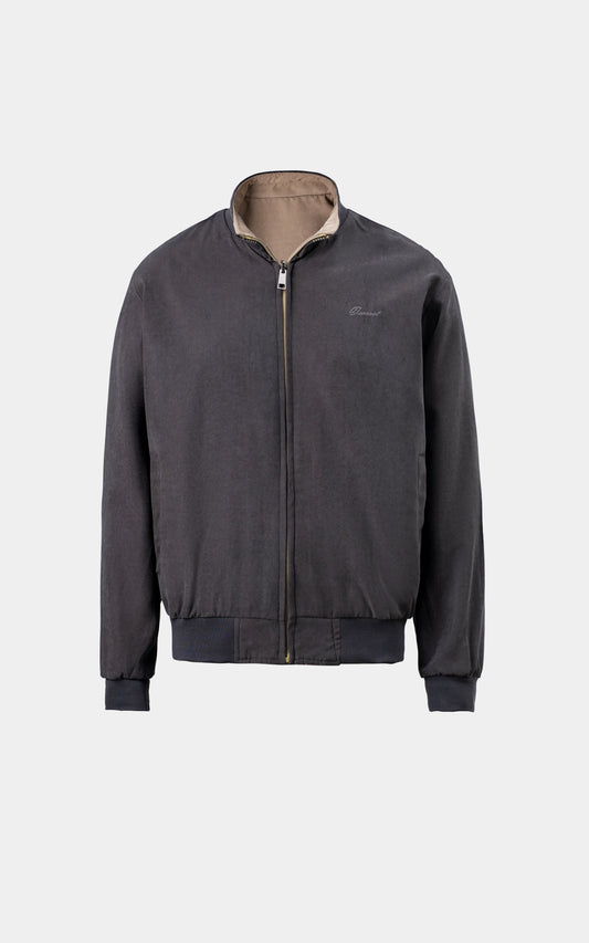 Reversible Bomber Jacket Light olive charcoal grey