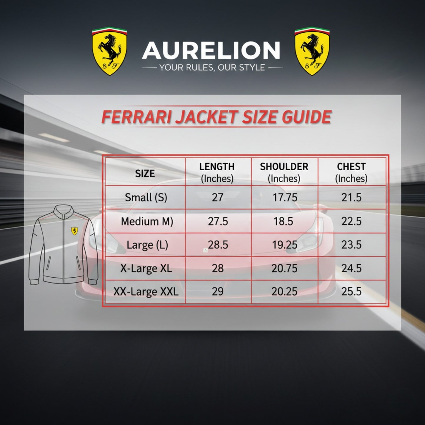 F1 Ferrari Style Jacket | Export Quality